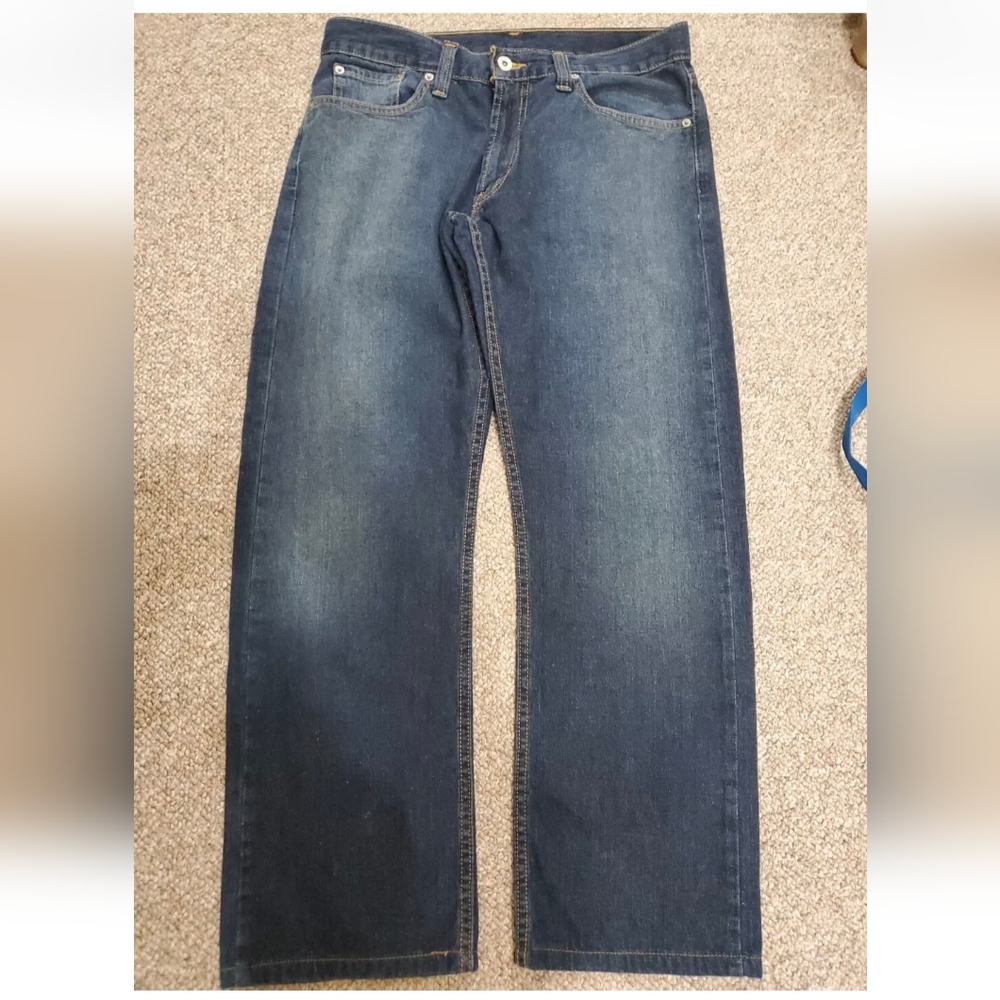 Mens Levi's 514 Slim Straight Blue Jeans Size 33X32 EUC